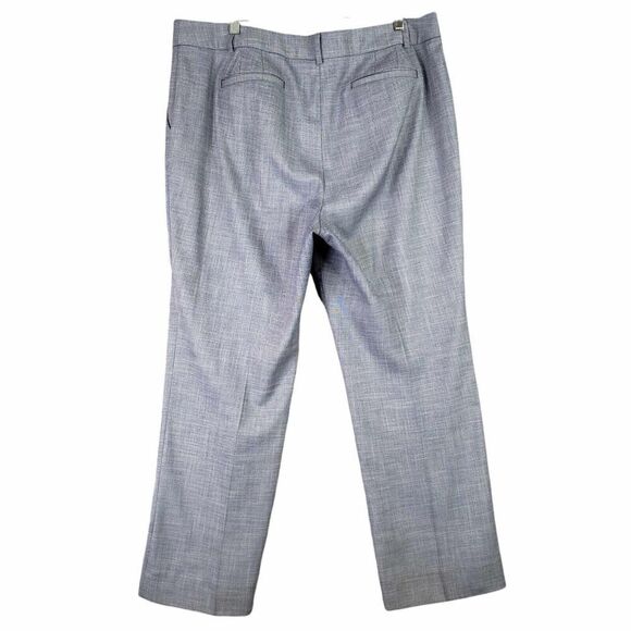 Talbots Pants Women’s Plus Size 16 Trousers Blue Straight Leg Flat Front - Picture 3 of 9
